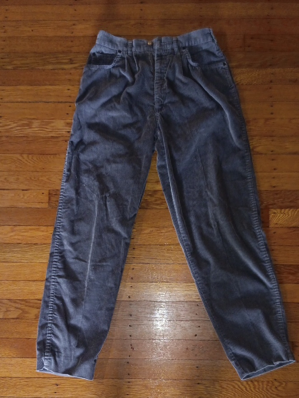 Men's Corduroy Pants in Charcoal Gray - Classic Casual Fit